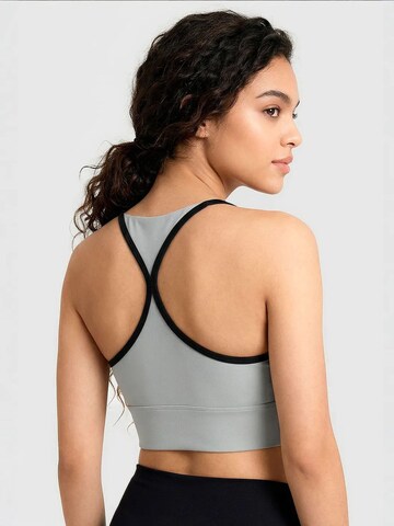 Tommy Life Classic Bra 'TOMMY Damen-Figurbetontes Crop-Active-Top' in Grey