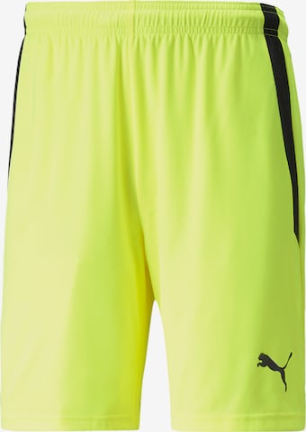 PUMA Regular Workout Pants in Yellow: front