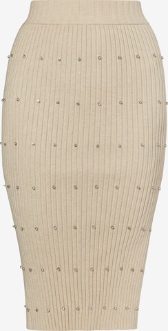 faina Rok in Beige: voorkant