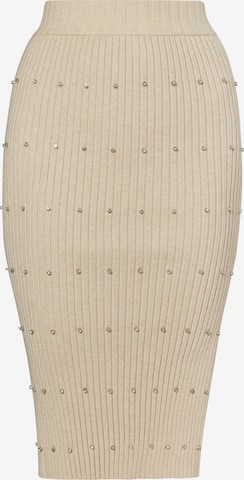 faina Rok in Beige: voorkant