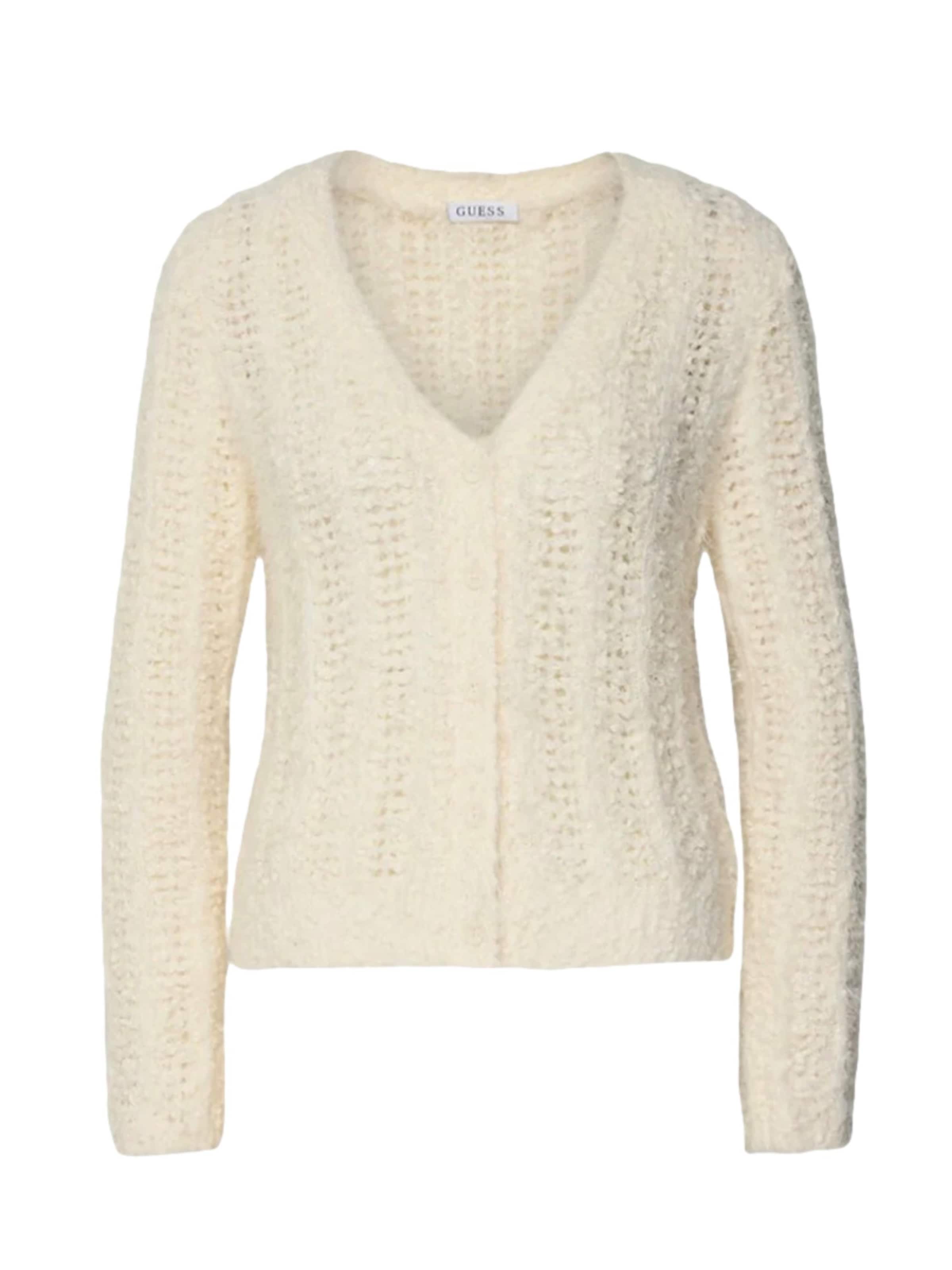 GUESS Gebreid vest 'Bea' in Beige: voorkant