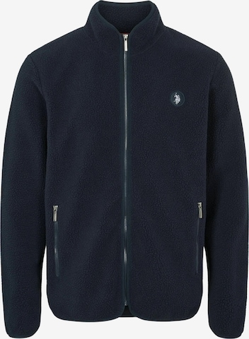 U.S. POLO ASSN. Fleecetakki 'Troy' värissä sininen: etupuoli