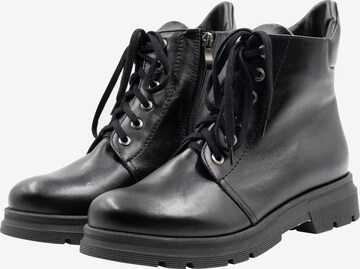 Usha Lace-Up Boots in Black: front