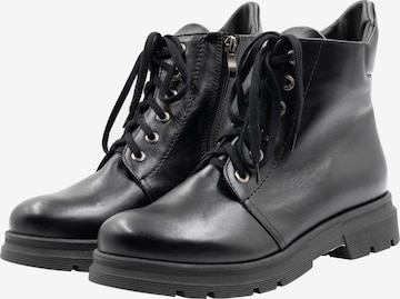 Usha Lace-Up Boots in Black: front