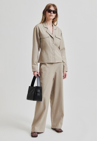 SECOND FEMALE Jacke 'Rayures' in Braun