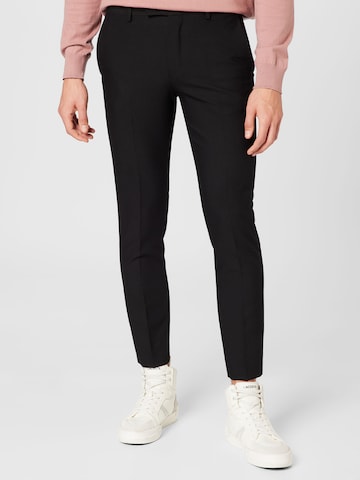 BURTON MENSWEAR LONDON Slim fit Chino trousers in Black: front