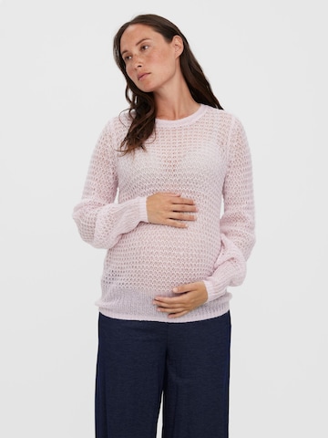 Vero Moda Maternity Pulover 'Taka' | vijolična barva: sprednja stran