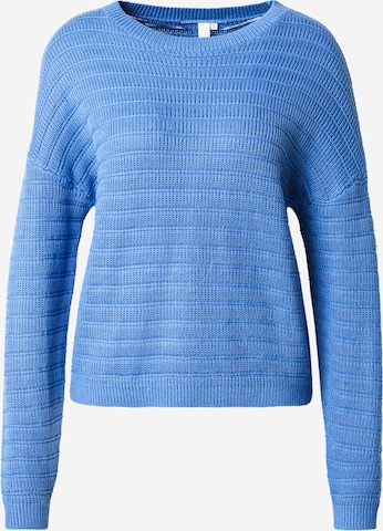 Pull-over QS en bleu : devant