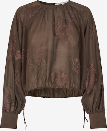 SECOND FEMALE Bluse 'Veria' in Braun: Vorderseite