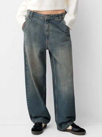 Wide leg Jeans di Bershka in blu: frontale