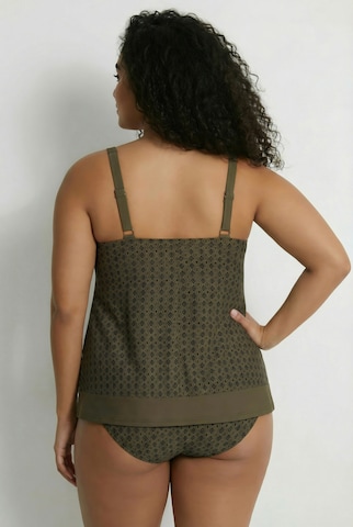 Ulla Popken Bustier Badpak in Groen
