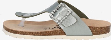 Palado by Sila Sahin T-Bar Sandals 'Kos SQ' in Silver