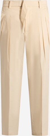 Regular Pantalon à pince Yes London en beige : devant