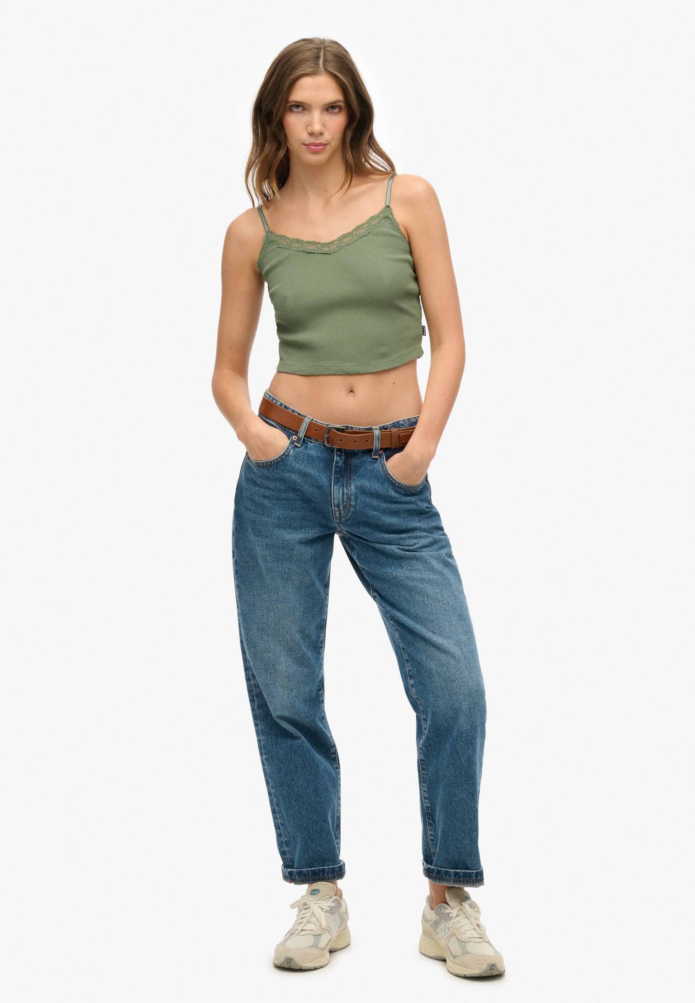 Superdry Top 'Essentials' in Groen