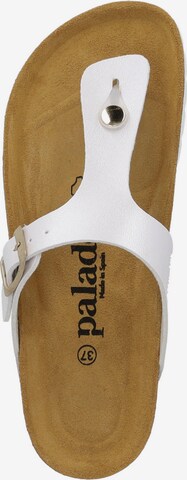 Palado T-Bar Sandals 'Kos Metallic' in White