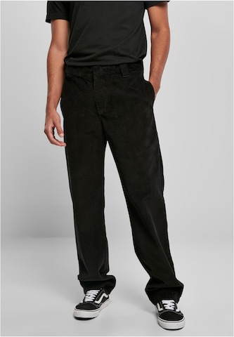 Urban Classics Regular Pants in Black: front