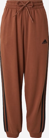 ADIDAS SPORTSWEAR Workout Pants 'Essentials' in Brown: front