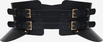 Haute Cuir Riem 'Peplum Maia Corset Belt' in Zwart: voorkant
