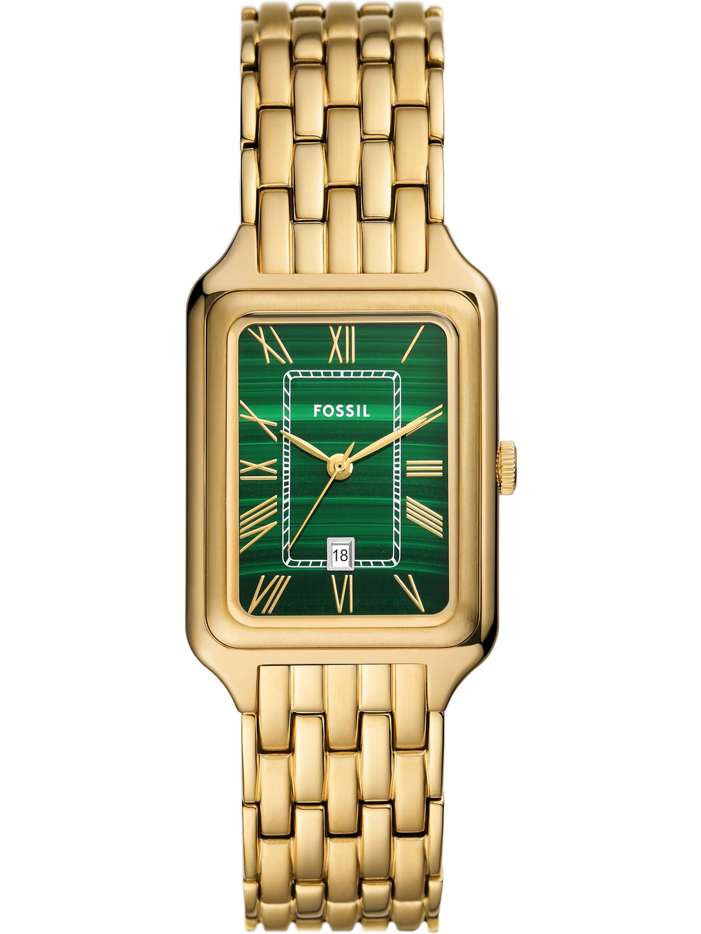 FOSSIL Аналогов часовник &#x27;Raquel&#x27; в злато: отпред