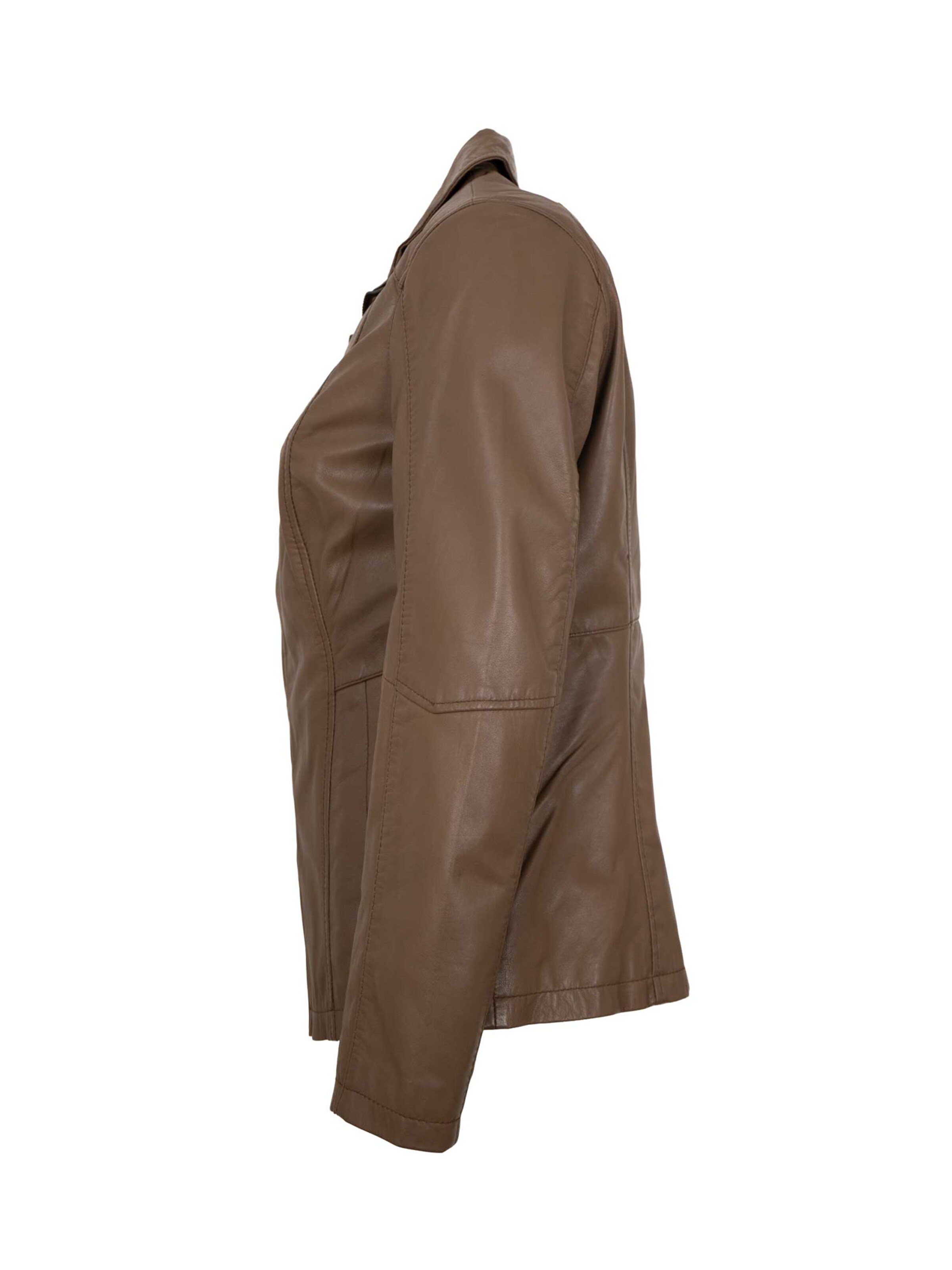 Lederjacken24 Between-Season Jacket 'Anea' in Brown