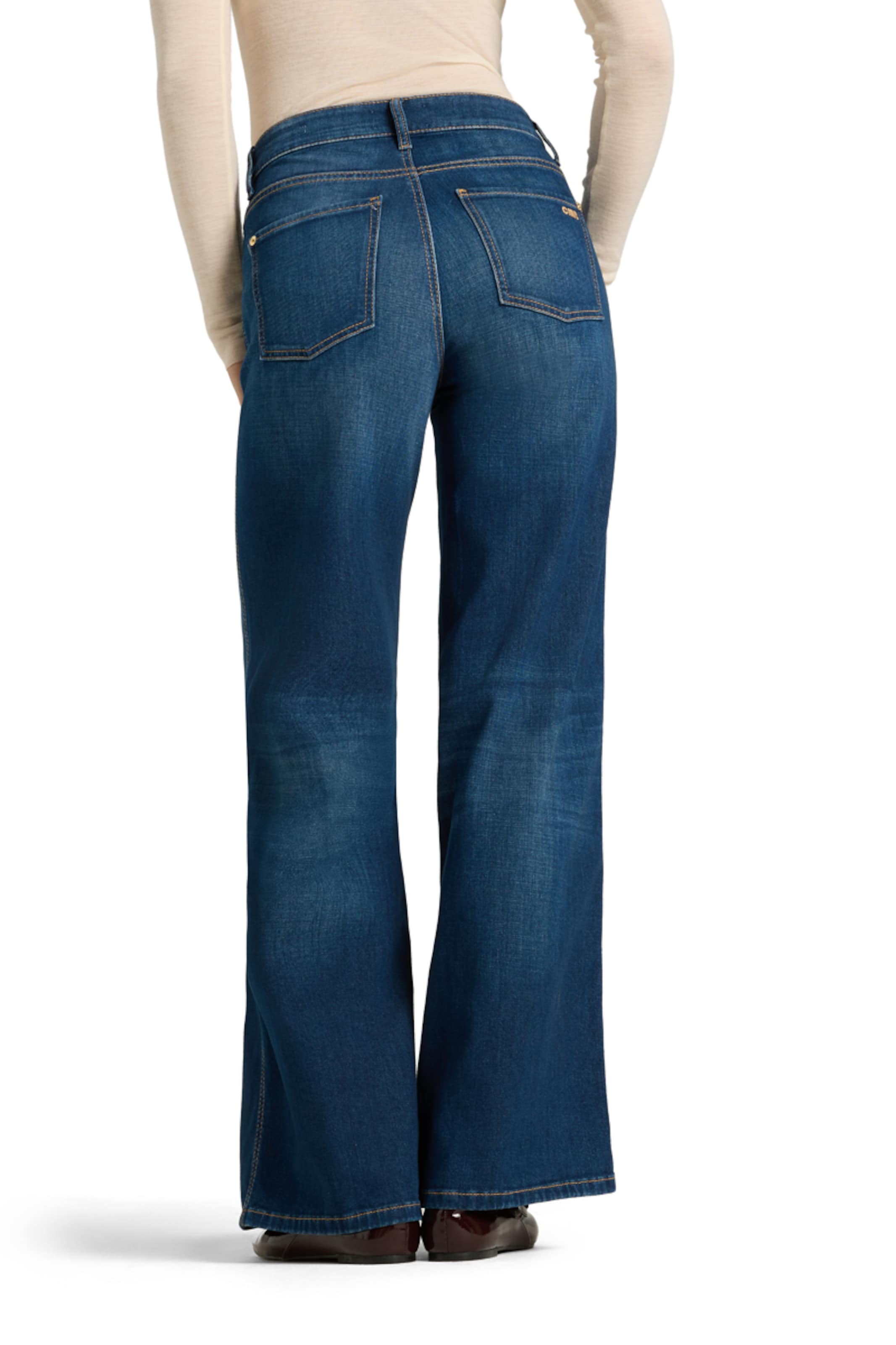 Cambio Wide leg Jeans 'Aimee' in Blauw
