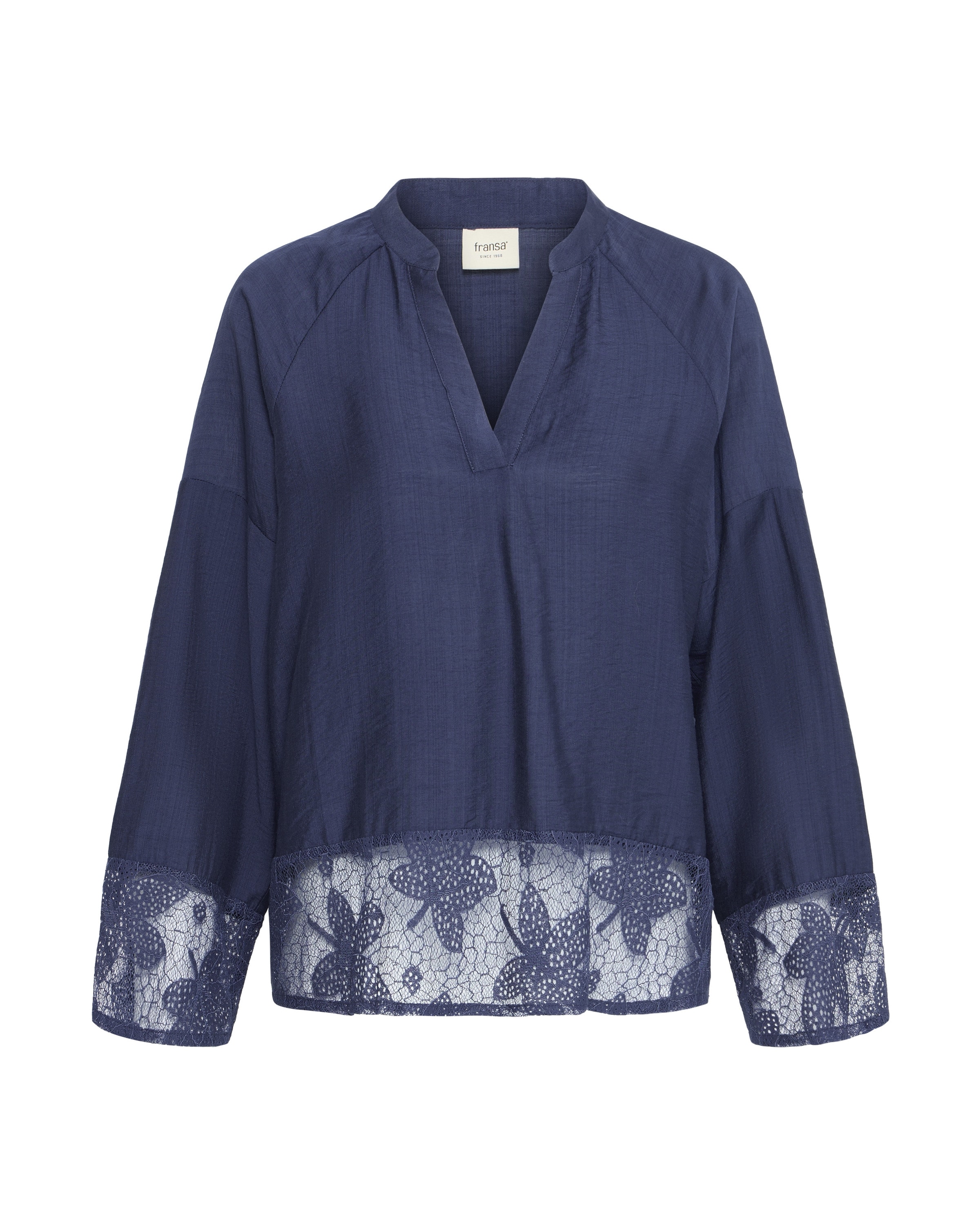 Fransa - Blusa 'MINNAS' em azul: frente
