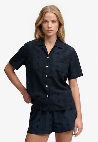 Superdry & Co Blouse 'Heritage' in Blauw: voorkant