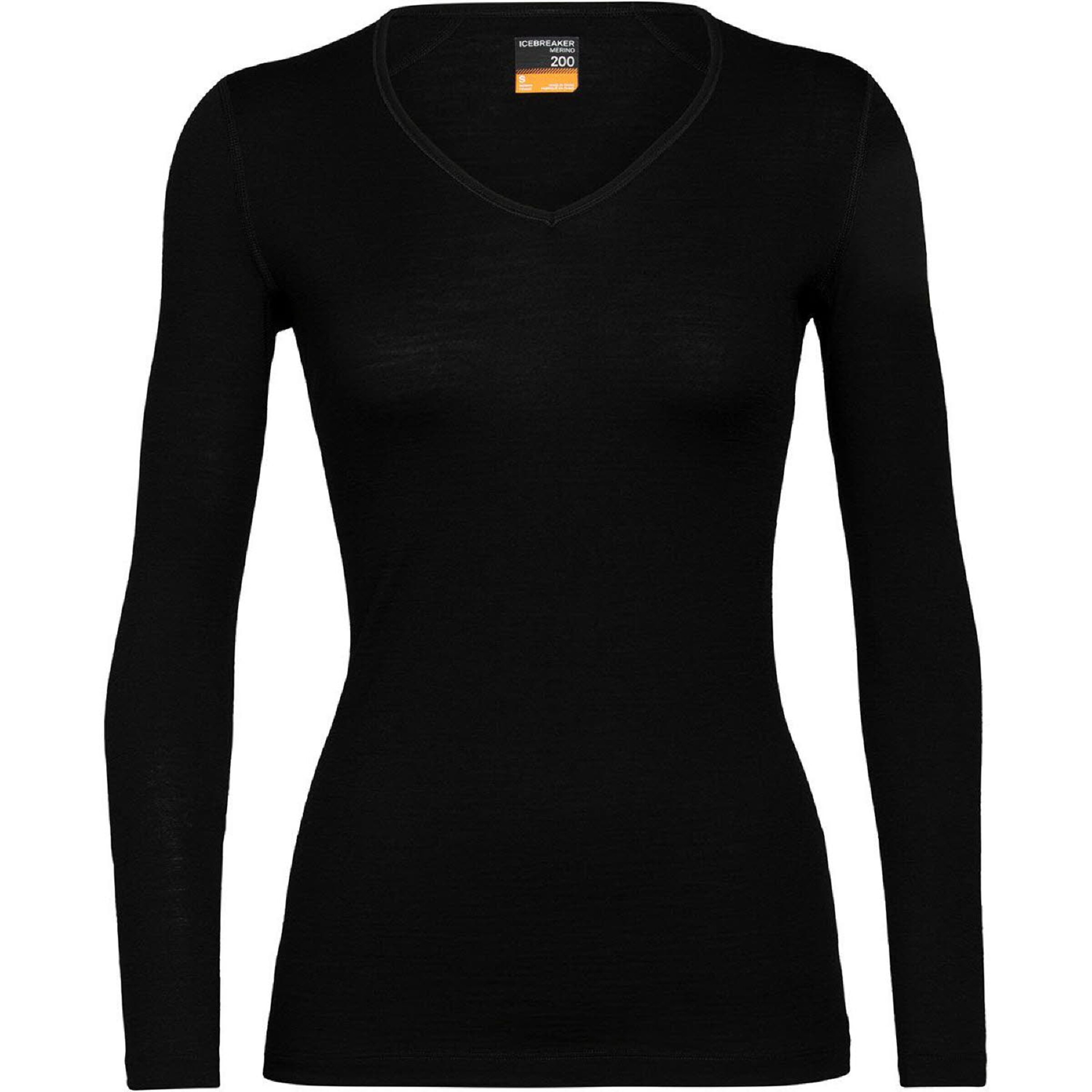 ICEBREAKER Λειτουργικό μπλουζάκι σε μαύρο: μπροστά