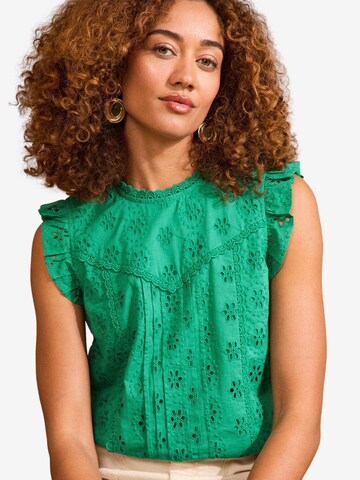 love & roses Bluse in Grün: Vorderseite