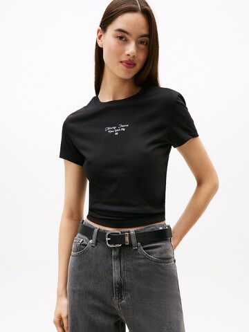 Tommy Jeans T-Shirt 'ESS' in Schwarz: Vorderseite