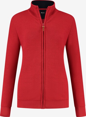 Travelin Knit Cardigan 'Lund' in Red: front