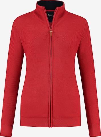 Travelin Knit Cardigan 'Lund' in Red: front