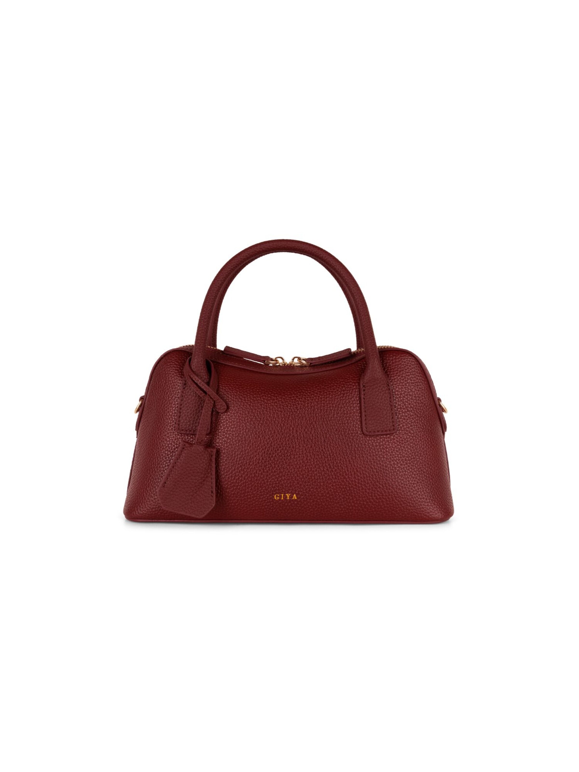 GIYA Amsterdam Handtas 'The Noni bag - burgundy red' in Rood: voorkant