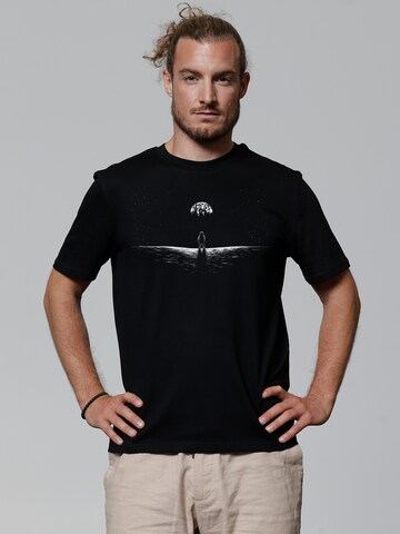 Watapparel Shirt 'Lost in space' in Zwart: voorkant