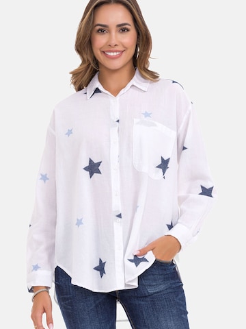 CIPO & BAXX Blouse 'WH127' in Wit: voorkant