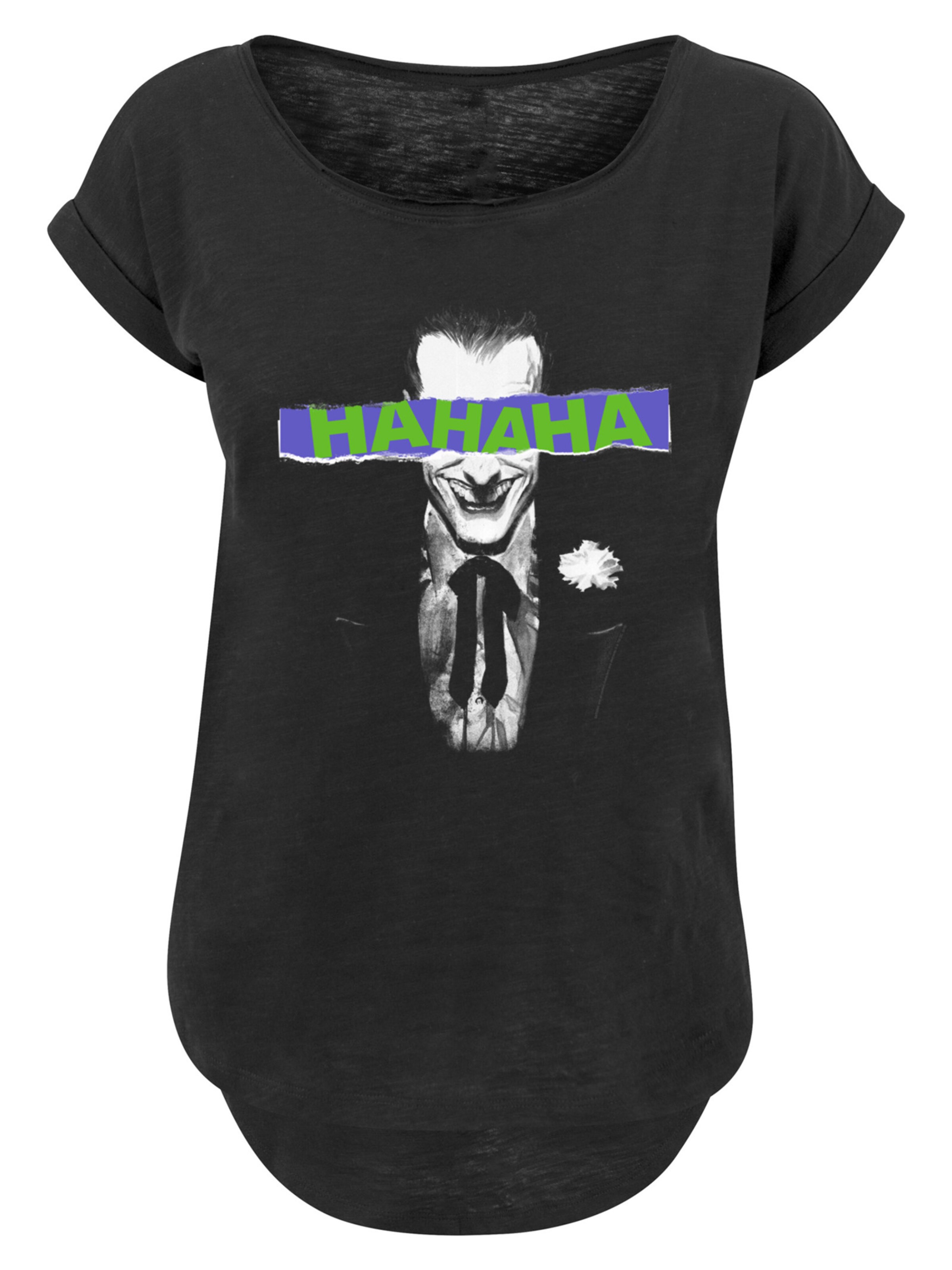 F4NT4STIC Shirt 'DC Comics Batman The Joker Ha Ha Ha' in Black: front