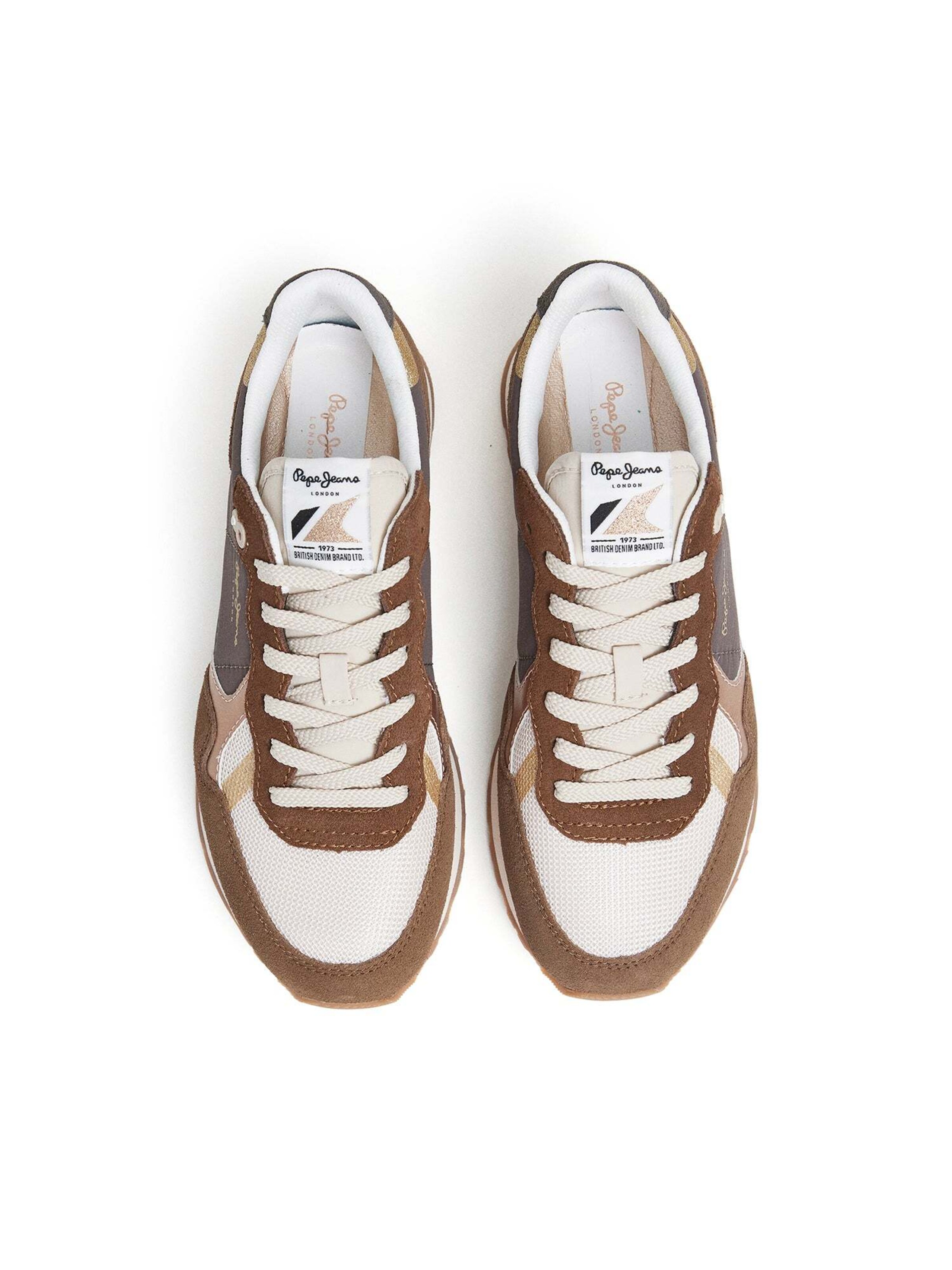 Pepe Jeans Sneakers laag 'BRIT MIXT W' in Bruin