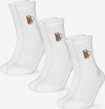 Occulto Sports socks 'Robin' in White: front