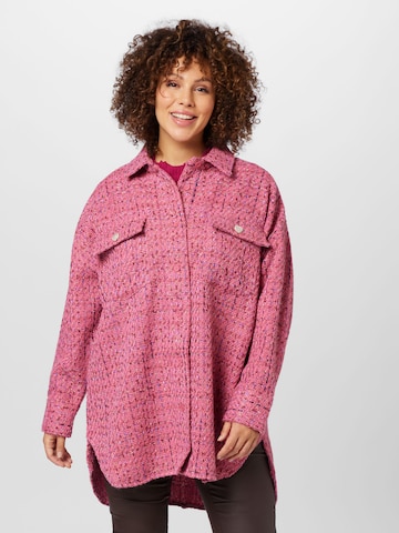 Camicia da donna di River Island Plus in rosa: frontale