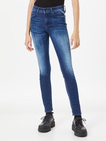 REPLAY Skinny Jeans 'LUZIEN' in Blauw: voorkant