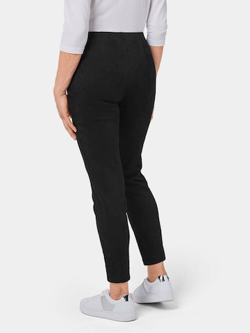 Goldner Slimfit Leggings in Schwarz