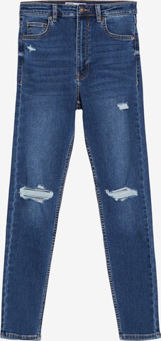 Skinny Jean Bershka en bleu : devant