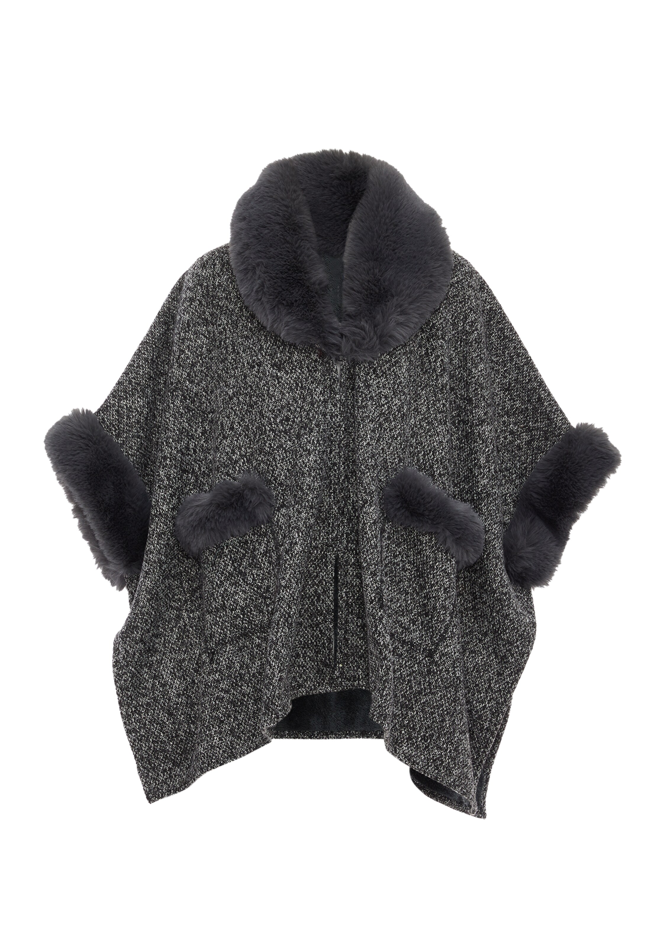 FRAULLY Cape in Grey: front