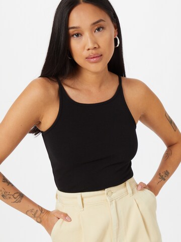 Dr. Denim Top 'Winona' in Schwarz: Vorderseite