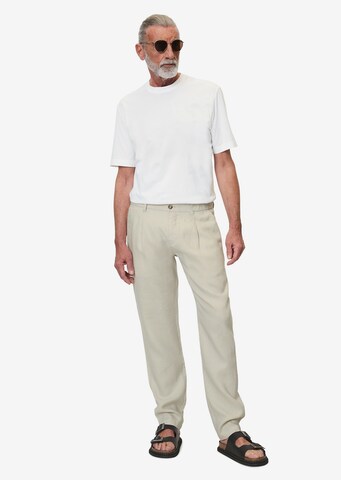 Marc O'Polo Regular Pleat-Front Pants 'Osby' in Grey
