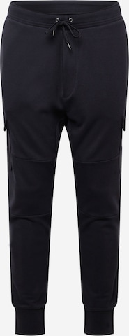 Effilé Pantalon cargo Polo Ralph Lauren en noir : devant