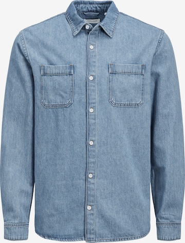 JACK & JONES Button Up Shirt 'Jeff' in Blue: front