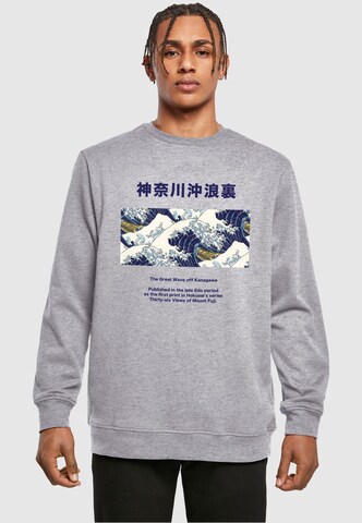 Merchcode Sweatshirt 'APOH - Hokusai 36' in Grey: front