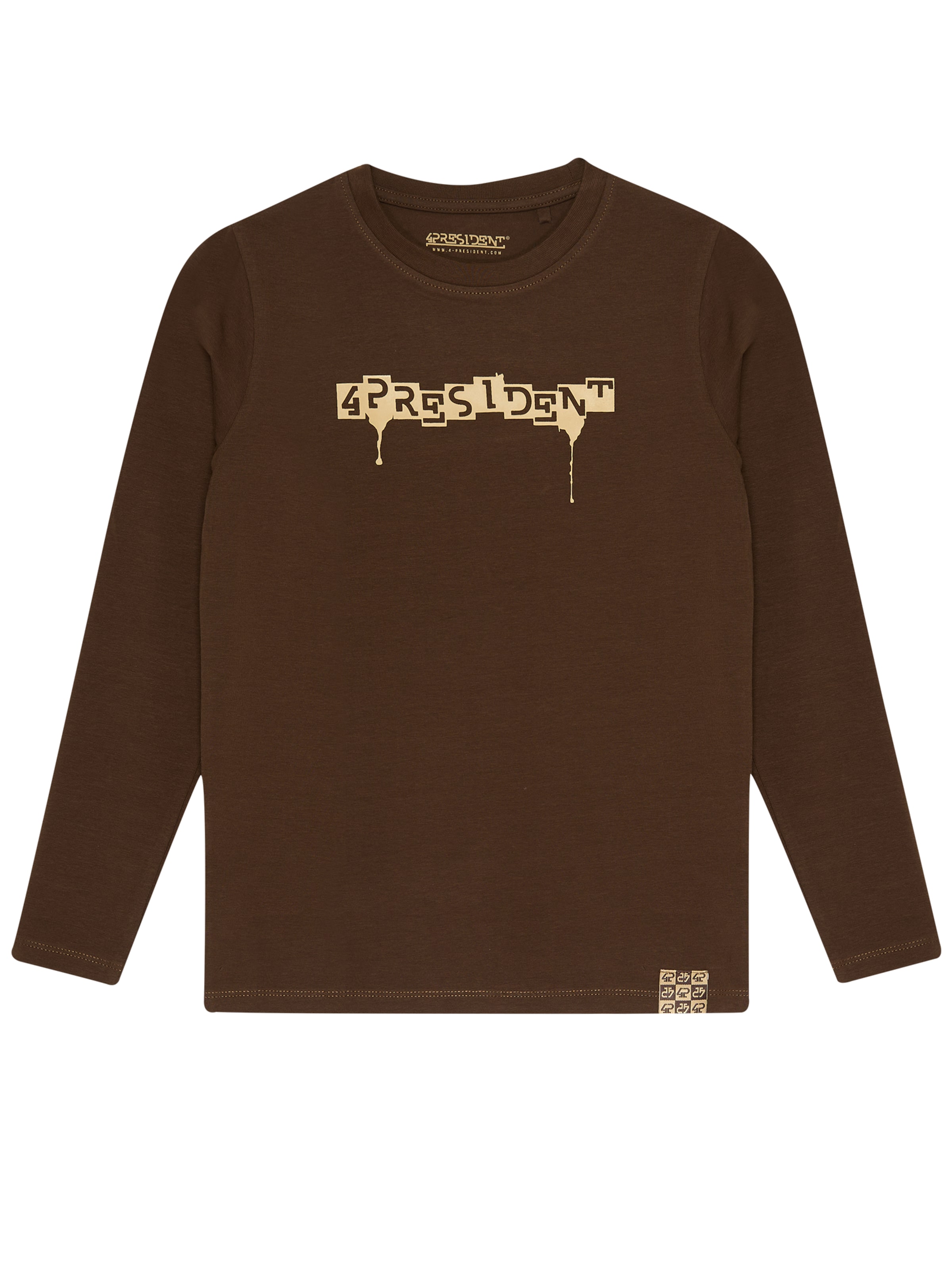 4PRESIDENT Shirt 'Alan' in Brown: front