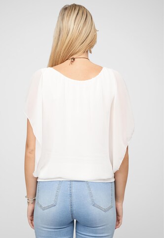 Cloud5ive Set: Bluse und Kette in Weiß